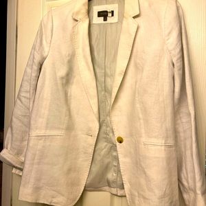 White linen Talbots blazer size 16